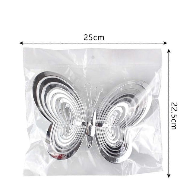 Butterfly Wind Spinners Hanging Ornaments Bird Deterrent Wind Catcher Rotating Wind Chime HomeGarden OutdoorDecoration C