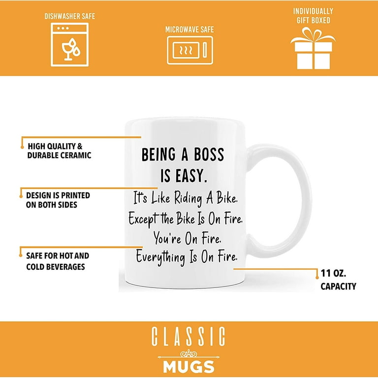 Being A Boss Is Easy Funny Gag Gift Ideas for Bosses at The Office Male Female Work Boss Lady Gifts for Men Women Employee Coworkers Staff