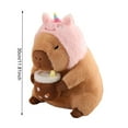 thumbnail image 2 of Peluche de capibara Wdftyju suave de 30 cm juguete de regalo de cumpleaños unicornio, 2 of 8