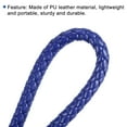 thumbnail image 4 of Uxcell Keyring Woven Lanyard Straps Braided Leather Keychain, Blue 3 Pack, 4 of 5
