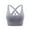 Gray, variant on Sports Bra for Women, Criss-Cross Back Padded Strappy Sports Bras Medium Support Yoga Bra Racerback Bras Purple