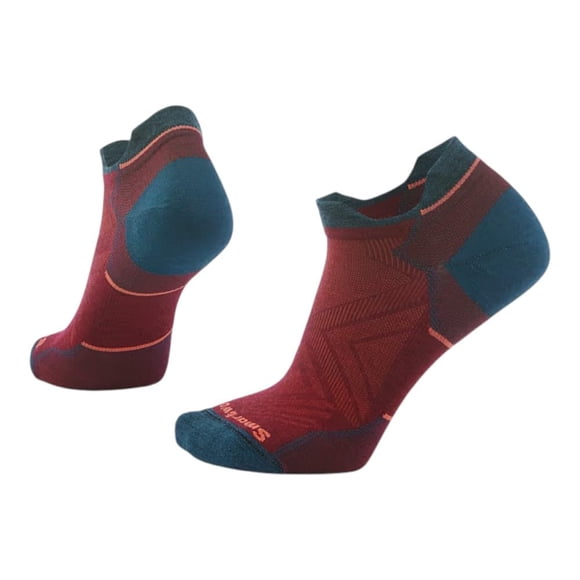 Calcetines Smartwool para Mujer Run Zero Cojín Bajo Tobillo Rojo