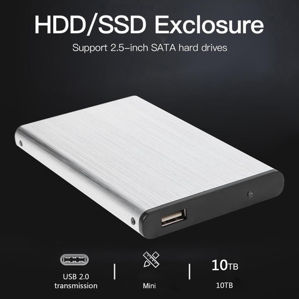 Caja de disco duro móvil Durable 480Mbps USB 2.0 JShteea 10TB 2.5 pulgadas SATA HDD SSD