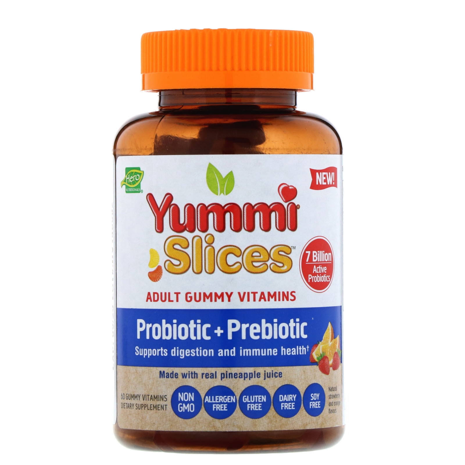 Yummi Slices Adult Gummy Vitamins Probiotic  Prebiotic 