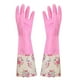 thumbnail image 1 of Guantes de limpieza de flores, de goma y terciopelo, largos, para uso doméstico, antideslizantes, para limpieza del hogar, guantes de limpieza, 1 of 5