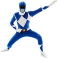 thumbnail image 2 of Morphsuits Adult Blue Power Ranger Morphsuit Mens Superhero Fancy Dress Costume Halloween Blue XXL, 2 of 9