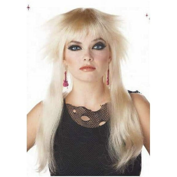 Jagged Edge Rock Star Adult Costume Wig (Blonde/Brown)