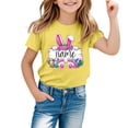 thumbnail image 1 of MIASHUI T-Shirts Graphiques de Pâques pour Garçons Doux Décontractés à Manches Courtes Hauts Colorés pour Enfants Jaune, 8-9 Ans, 1 of 4