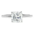 thumbnail image 5 of 1.5 ct Asscher Cut Real Genuine Natural Diamond SI1-SI2 G-H 18K White Gold Solitaire Promise Wedding Statement Engagement Designer Ring size 9, 5 of 7