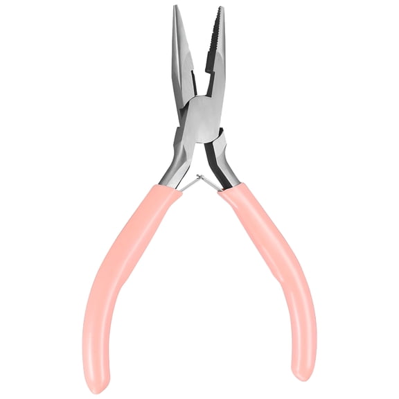 FACEGA 1Pack Needle Nose Pliers Pink Ergonomic Grip Handle Wire Wrapping DIY Crafts