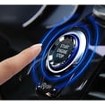 thumbnail image 4 of (1) Crystal Diamond Reflective Engine Push Start Button w/Blue Trim For BMW F/G Chassis Code 2 3 4 5 7 Series, X1 X2 X3 X4 X5 X6 w/Auto Start/Stop Feature, 4 of 9