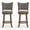 Antique Gray + Light Gray-25", variant on ELLEGNT 4 PCS Swivel Bar Stools - 30" Height, Backrests, Wood Frame, Upholstered Seat