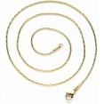 thumbnail image 3 of Collar de cadena de cable chapado en oro de 18 quilates, delicado, minimalista y sencillo, con cierre de mosquetón. Ideal para joyería de moda, bodas o como regalo de cumpleaños., 3 of 4