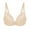 Beige, variant on Elainilye Fashion Wireless Bras with Support and Lift Seamless Plus Size Sports Bra Underwear Yoga Bra Gathering Bra,White
