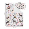 thumbnail image 5 of Dachshunds with Flowers Duvet Cover and Pillowcase Set for Single Bedding, Bedroom Accessories for Kids Teens, 5 of 5