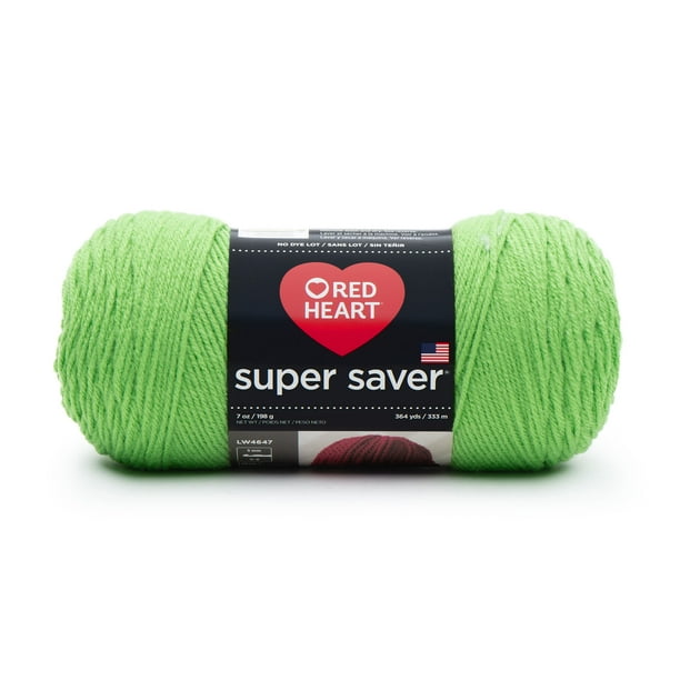 Red Heart Super Saver Medium Acrylic Green Yarn, 364 yd Walmart.com