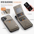 thumbnail image 2 of Decase Premium Magnetic Flip Detachable Wallet Case for iPhone 16 Plus,Shock-Absorbent PU Leather + TPU Back Cover with Credit Card Slots, Anti-Scratch,Fit Mag-Safe Car Mount,Gray, 2 of 9