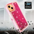 thumbnail image 2 of For iPhone 16 Case Glitter Floating Liquid Shiny Quicksand Case for Women Girls Heavy Duty Shockproof Protective Case Hard PC Bumper Soft TPU Cover，Rose Red, 2 of 7