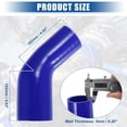 thumbnail image 4 of Unique Bargains 45 Degree 2.0 Inch to 2.5 Inch ID 4Ply Car Elbow Reducer Silicone Hose Coupler Intercooler Tube Blue, 4 of 7