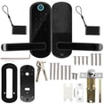 thumbnail image 1 of Cerradura de puerta inteligente, cerradura de puerta con huella digital, cerradura de puerta inteligente Bluetooth Wifi, cerradura de puerta electrónica multifuncional, 1 of 8