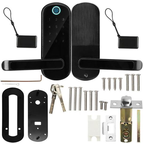 Cerradura de puerta inteligente, cerradura de puerta con huella digital, cerradura de puerta inteligente Bluetooth Wifi, cerradura de puerta electrónica multifuncional