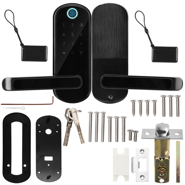 Cerradura de puerta inteligente, cerradura de puerta con huella digital, cerradura de puerta inteligente Bluetooth Wifi, cerradura de puerta electrónica multifuncional