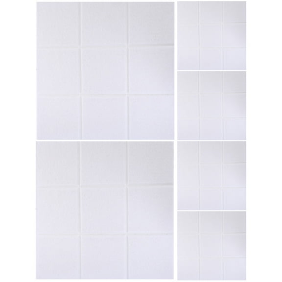 Topbathy 6Pcs White Acoustic Wall Panels Sound Absorbing Felt Panels for Home Decoration