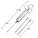 thumbnail image 3 of Kit de inyector de carne para barbacoa de acero inoxidable 304, equipado con barril de gran capacidad de 2 oz y 3 agujas de adobo profesionales Xemadio WFLD-236, 3 of 8