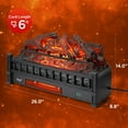 thumbnail image 3 of TURBRO Eternal Flame 26-Inch Infrared Quartz Electric Fireplace Log Heater, Realistic Lemonwood Logs, Adjustable Flame Colors, Remote Control, Thermostat, Timer, EF26-LG, 1500W, 3 of 6