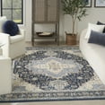 thumbnail image 4 of Nourison Essentials Persian Vintage Indoor Outdoor Area Rug Navy 8' x 10', 4 of 10