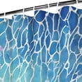thumbnail image 3 of Blue White Tie Dye Cracked Pattern Shower Curtain 36"x72" ,Bathroom Decorative Shower Curtains Set with 12 Hooks,Modern Waterproof Washable Shower Curtain, 3 of 6