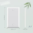 thumbnail image 4 of Hyper Tough Blank Outlet Wallplate, Covers Unused Electrical Boxes, Impact Resistant, Glossy Finish, White, 4 of 7