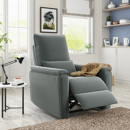 Recliners Chair for Elderly,Fabric Recliner Sofa Recliner Chair with Four Armrests and Two Backrests for Living Room Bedroom Home Theater,Furniture Sofa Seat Couch Chair, Gray