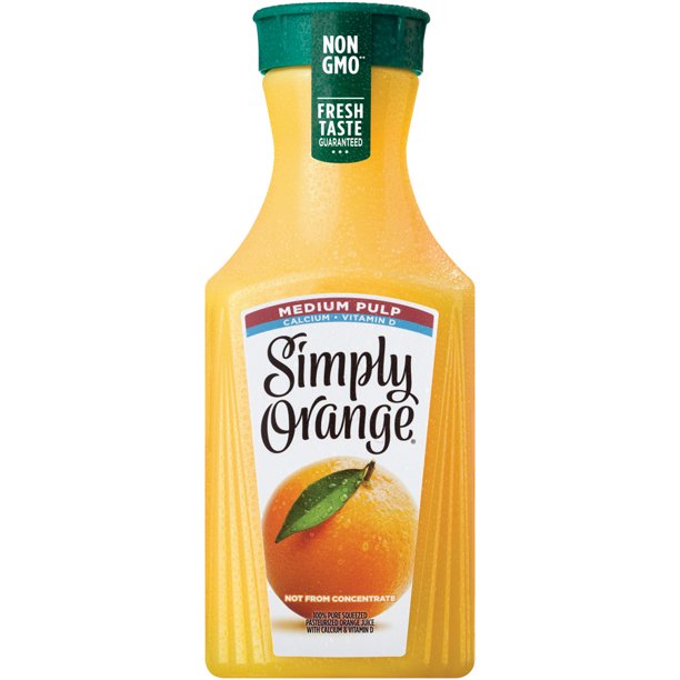 Simply, Orange Juice with Calcium and Vitamin D, Medium Pulp, 52 Fl. Oz