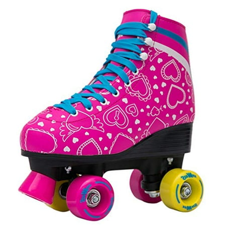 Chaussures de patins à roulettes chaussures de patinage à 4 roues taille  réglable pour enfants garçons filles 