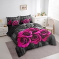 thumbnail image 4 of Feelyou Romantic Rose Floral Twin Bedding Sets 7-Piece, Rustic Farmhouse Bedding Comforter Set, Teens Adult Women Girls Reversible Sheet Sets, Breathable Home Decor, 4 of 9