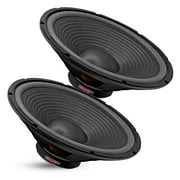 15 Inch Subwoofer 450 Watt Car Audio Sub Woofer 4 Ohm Pair w Deep Bass Replacement Component Loud Speaker for Auto Truck Vehicle -WF 15 140 4OHM 2PCS