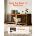 thumbnail image 4 of Jaula para perros VEVOR de 75 pulgadas de madera para interiores con divisor y bandeja, 4 of 9