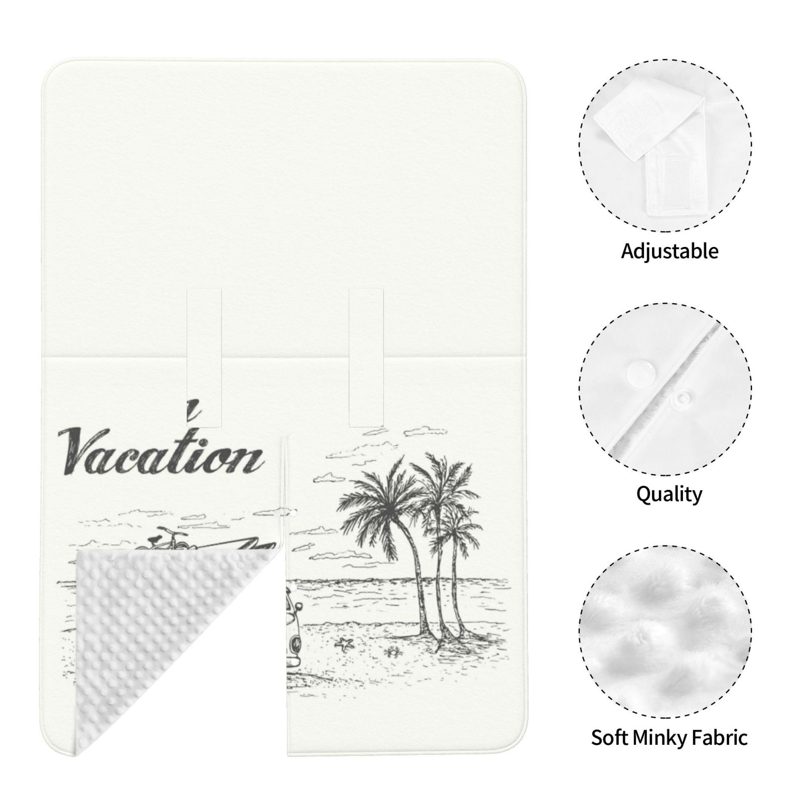 Car Seat Cover Baby - Summer Vacation Scene Camping Van Breathable Infant Car Seat Cover for Baby Carseat, Lightweight Comfort Baby Essentials Must Haves Newborn Stuff for Girl Boy