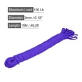 thumbnail image 2 of Polypropylene Rope Braid Cord 15M/49.2ft 1/8" Blue for Indoor Outdoor Camping Clothes Line, 2 of 5