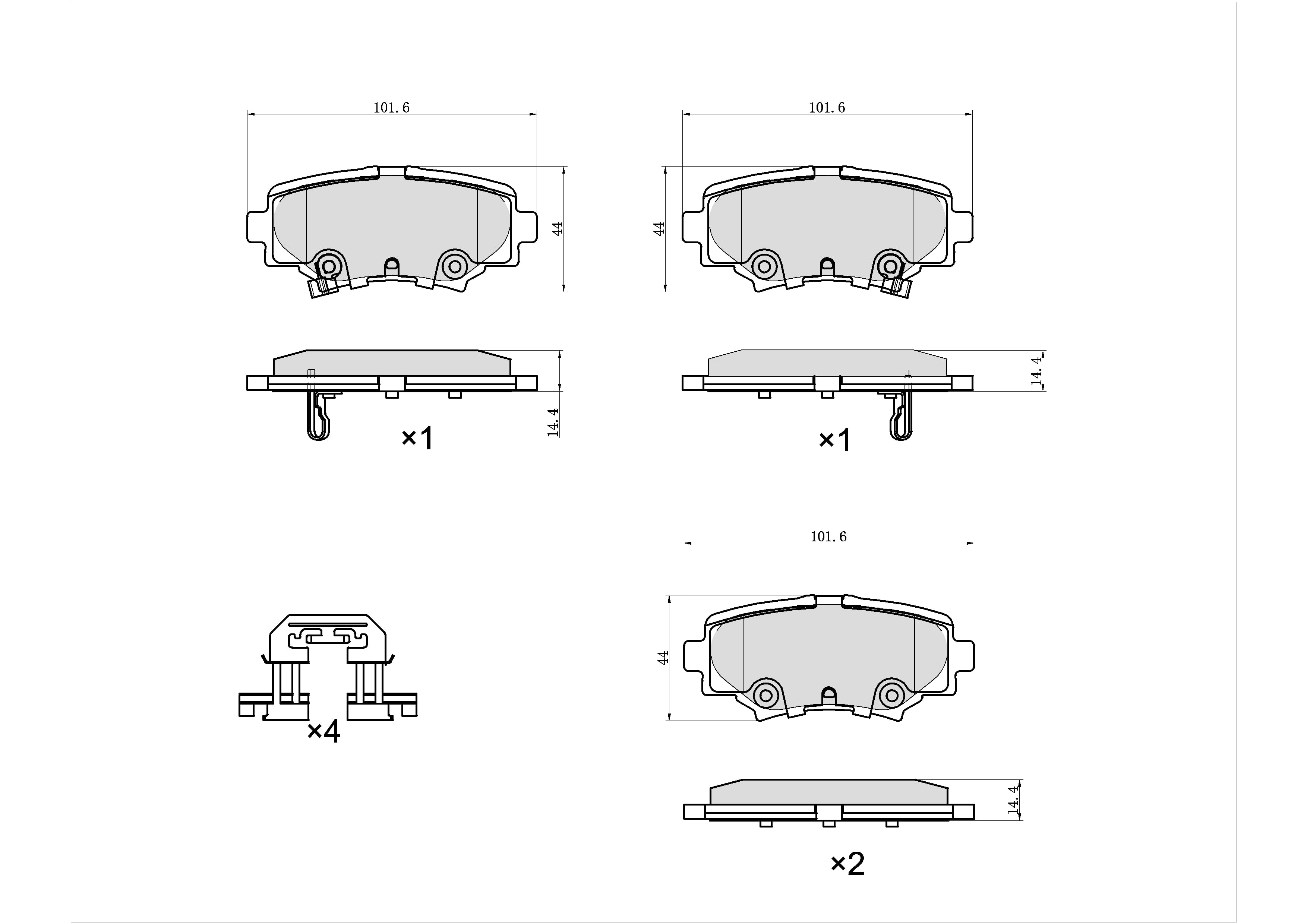 Winstop Brake Pad Set, Rear WS.1729.0.C, Mazda 3 2016-2014