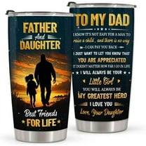 Gifts for Dad, Birthday Gifts from Daughter to Dad - Daddy - Father, Christmas - Xmas Gifts for Dad, Dad Birthday Gift Ideas-Stainless Steel Father and Daughter Tumbler 20oz