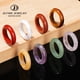 thumbnail image 2 of Anillos de banda de cristal curativo natural JD, amatista, ágata, jaspe, delicado anillo sólido para dedo, joyería minimalista de moda para hombres y mujeres, regalos, 2 of 5