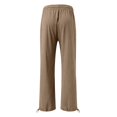thumbnail image 5 of Tittly Wide Leg Pants Woman Baggy Pants Linen Pants Women Summer Wide Leg Pants Drawstring Elastic Waist Pants High Waisted Pants Casual Beach Trousers Comfy Pants Women Sweatpants Women Brown XL, 5 of 5