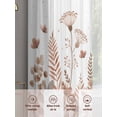 thumbnail image 6 of Spring Floral Sheer Curtains 72 Inch Length 2 Panels Set, Watercolor Elegant Pastoral Flowers Voile Window Treatment Rod Pocket Curtains Sheers Drapes for Bedroom/Living Room/Kitchen 52"x72"x2, 6 of 7