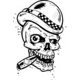 thumbnail image 2 of Punk Tattoo Style Skull Wall Decal by Wallmonkeys Peel and Stick Graphic (48 in H x 32 in W) WM331567, 2 of 4
