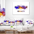 thumbnail image 4 of Designart Newcastle Skyline - Cityscape Throw Pillow - 12x20, 4 of 5