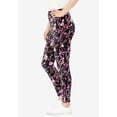 thumbnail image 3 of Woman Within Plus Size Stretch-Cotton Knit Pull-On Printed Leggings, 3 of 4