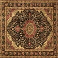 thumbnail image 1 of Ahgly Company Indoor Square Medallion Brown Traditional Area Rugs, 4' Square, 1 of 4