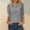 Gray women v neck blouse a1, variant on Women V Neck 3/4 Sleeve Button Down Blouse Casual Basic Tops T-Shirt Long Sleeve Shirt Trendy Work Office Fashion Clothes, Yellow S